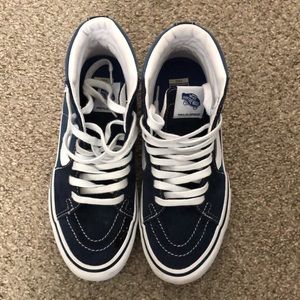 Vans blue high tops nearly new men’s 7.5
